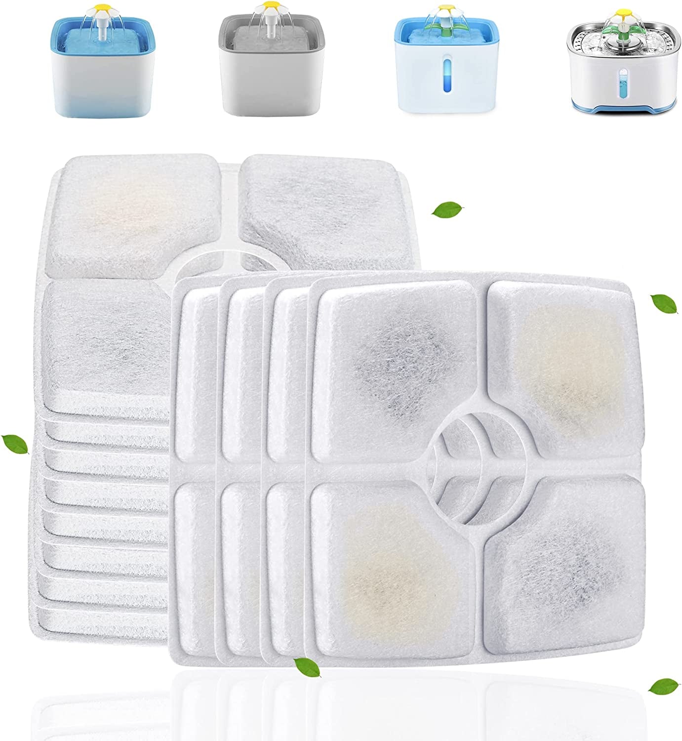 Replacement Filters for Square Cat Water Fountains - Pack of 12