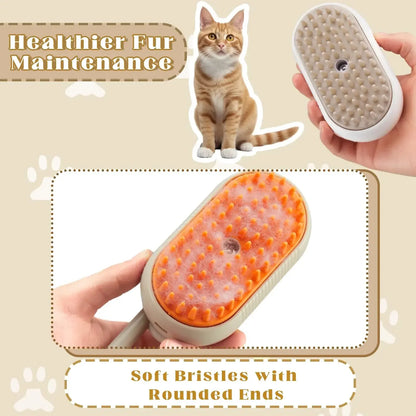 Transform Pet Grooming with Our 3-in-1 Steam Spray Massage Brush - Goodbye Shedding, Hello Happy Fur Baby! 🐾✨