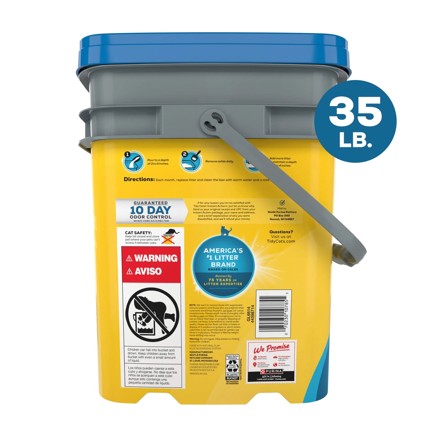 Purina Instant Action Clumping Cat Litter with Floral Scent, 35 lb Pail
