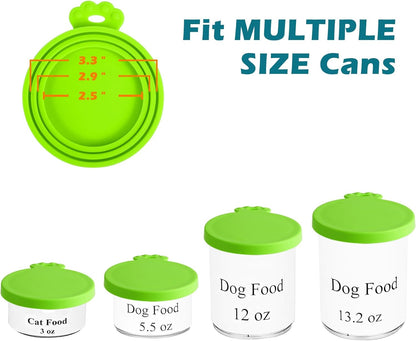 5-Pack Universal Silicone Pet Food Can Covers | Fits Standard Dog & Cat Food Cans, BPA Free & Dishwasher Safe