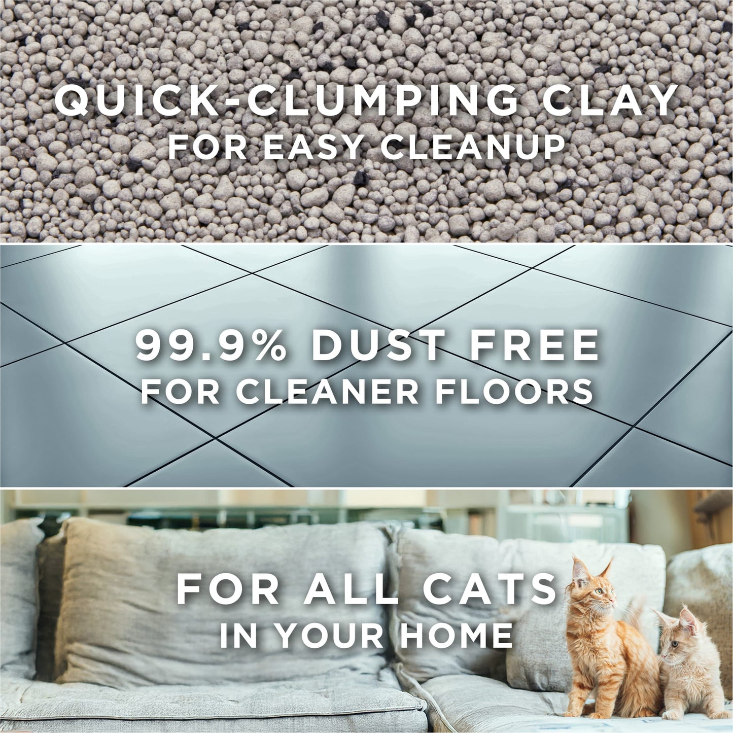 Purina Free and Clean Unscented Clumping Cat Litter - 20 Lb Jug of Natural Clay