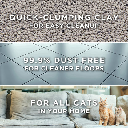 Purina Free and Clean Unscented Clumping Cat Litter - 20 Lb Jug of Natural Clay