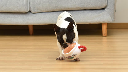 Friends TV Show Central Perk Coffee Cup Plush Dog Toy with Built-In Squeaker - Officially Licensed Product Featuring Iconic Design for Endless Entertainment