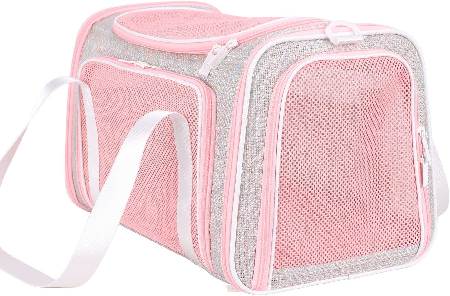 Medium Fantasy Pink Soft Pet Carrier Bag for Cats and Puppies