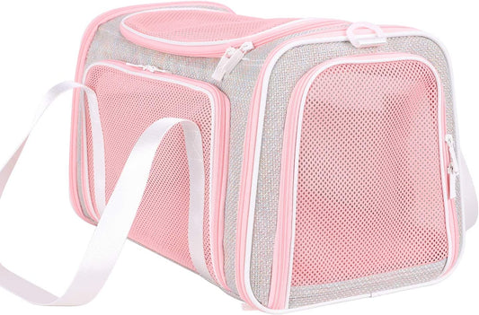 Medium Fantasy Pink Soft Pet Carrier Bag for Cats and Puppies