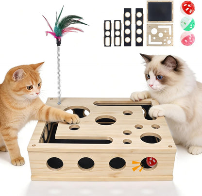 Elevate Your Cat's Playtime with Our Interactive Scratch Puzzle Box - Fun, Nail Care & Endless Entertainment! 🐾✨