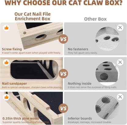 Elevate Your Cat's Playtime with Our Interactive Scratch Puzzle Box - Fun, Nail Care & Endless Entertainment! 🐾✨