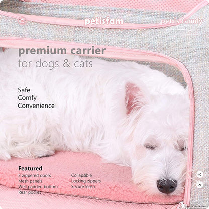 Medium Fantasy Pink Soft Pet Carrier Bag for Cats and Puppies