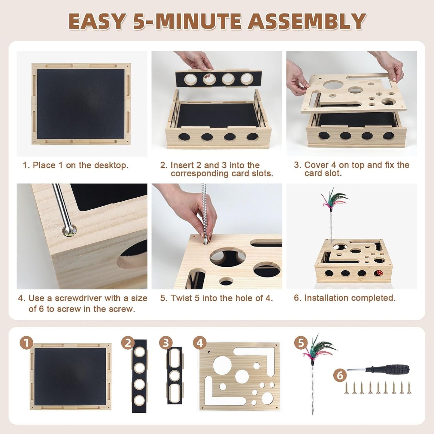 Elevate Your Cat's Playtime with Our Interactive Scratch Puzzle Box - Fun, Nail Care & Endless Entertainment! 🐾✨