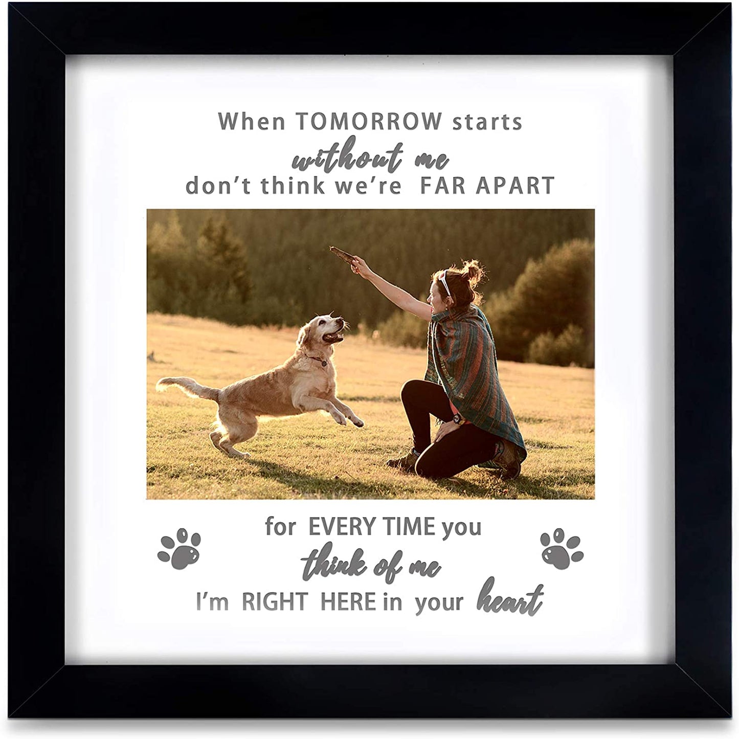 Elegant Pet Memorial Picture Frame - A Thoughtful Tribute for Dogs and Cats, Sympathy Gift for Loss and Remembrance