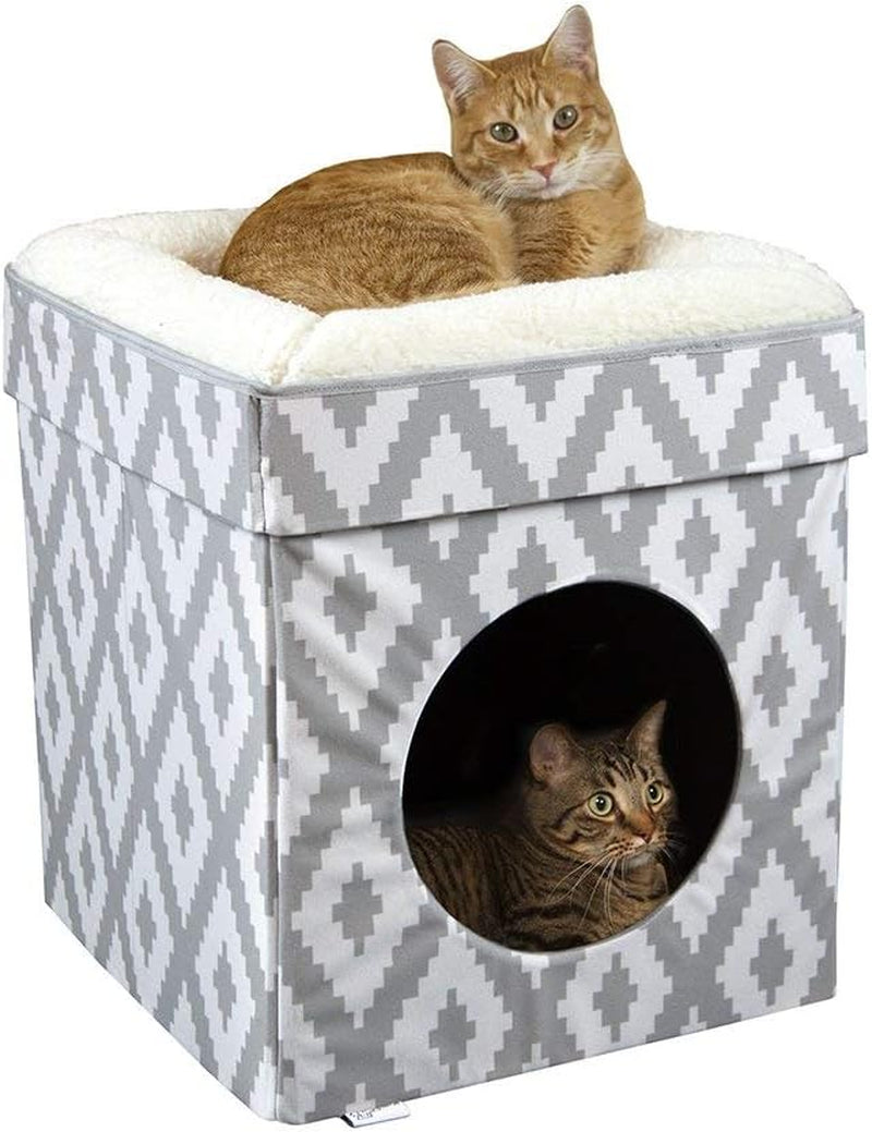 Indoor Cat Cube Furniture in White Finish