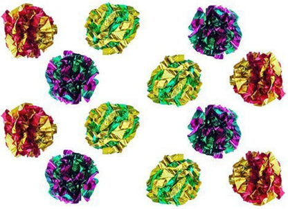 Mylar Crinkle Balls Cat Toys - 12 Pack