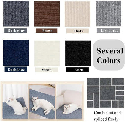 Ultimate Cat Scratch Solution: Self-Adhesive DIY Mat for Furniture Protection - Dark Gray, 11.8" x 23" 🐾💖