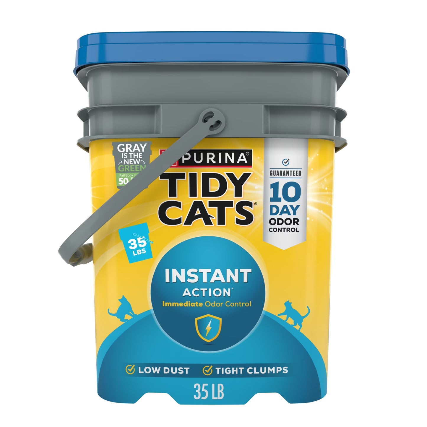 Purina Instant Action Clumping Cat Litter with Floral Scent, 35 lb Pail