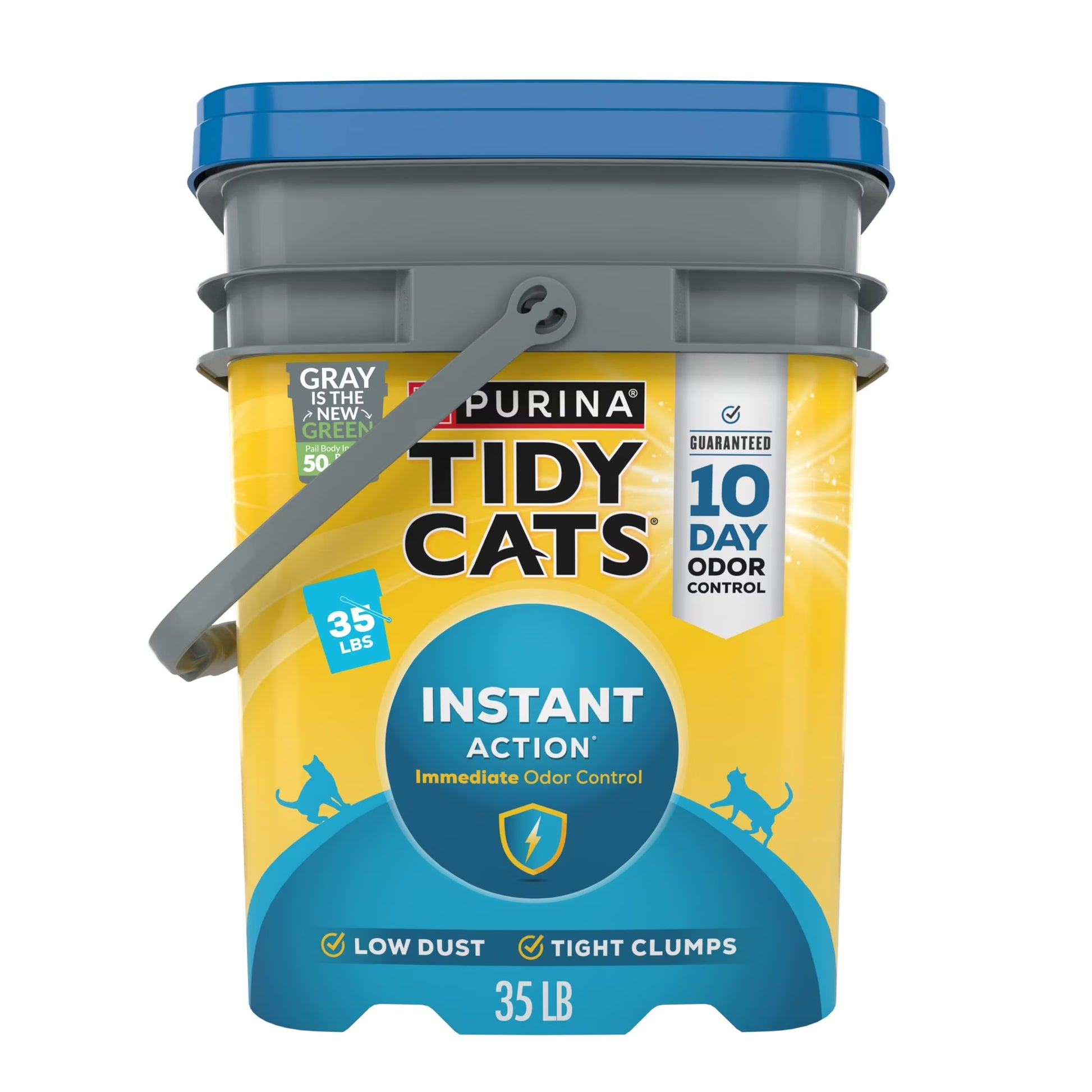 Purina Instant Action Clumping Cat Litter with Floral Scent, 35 lb Pail