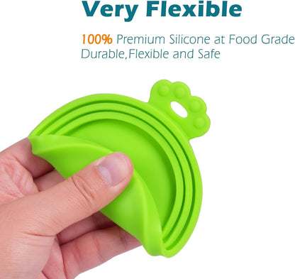 5-Pack Universal Silicone Pet Food Can Covers | Fits Standard Dog & Cat Food Cans, BPA Free & Dishwasher Safe