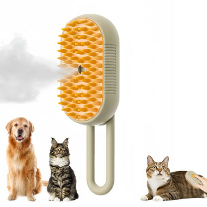 Transform Pet Grooming with Our 3-in-1 Steam Spray Massage Brush - Goodbye Shedding, Hello Happy Fur Baby! 🐾✨