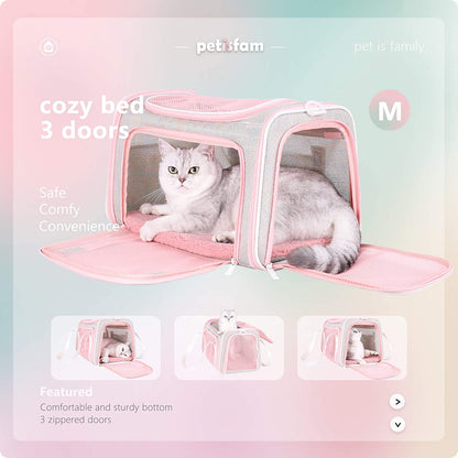 Medium Fantasy Pink Soft Pet Carrier Bag for Cats and Puppies