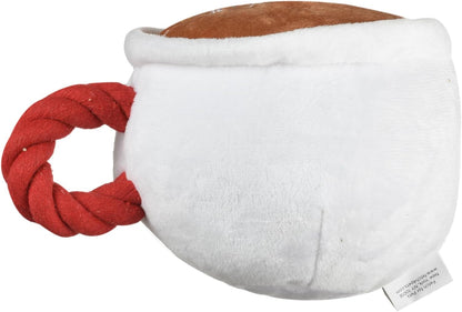 Friends TV Show Central Perk Coffee Cup Plush Dog Toy with Built-In Squeaker - Officially Licensed Product Featuring Iconic Design for Endless Entertainment