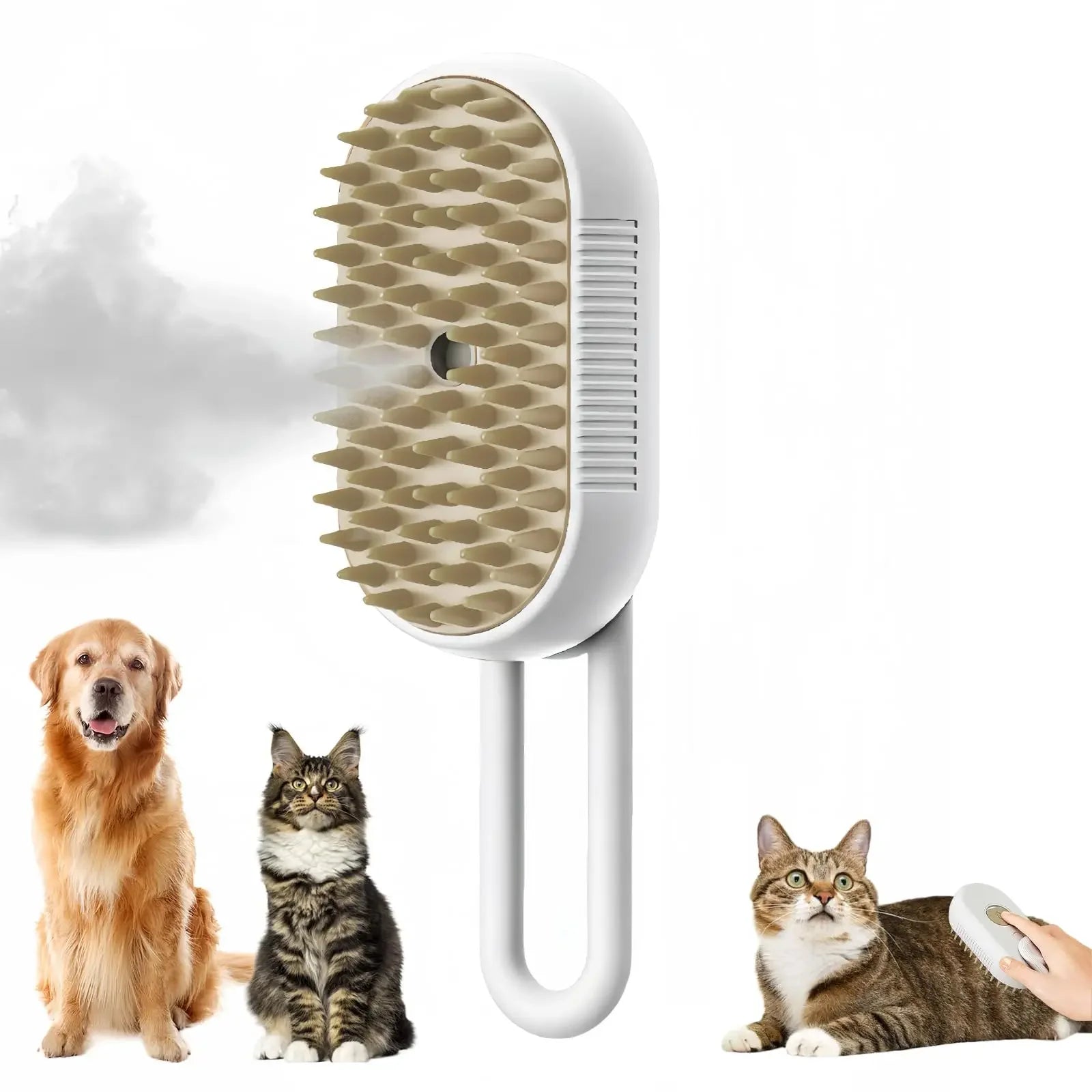 Transform Pet Grooming with Our 3-in-1 Steam Spray Massage Brush - Goodbye Shedding, Hello Happy Fur Baby! 🐾✨