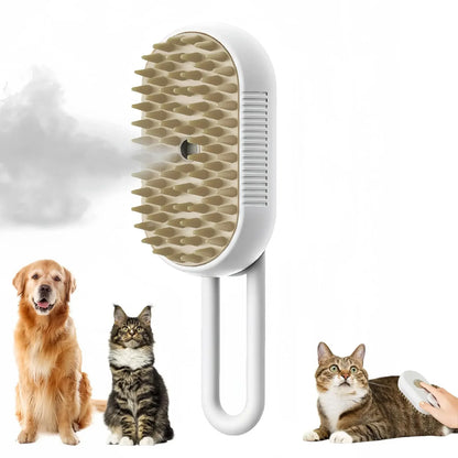 Transform Pet Grooming with Our 3-in-1 Steam Spray Massage Brush - Goodbye Shedding, Hello Happy Fur Baby! 🐾✨